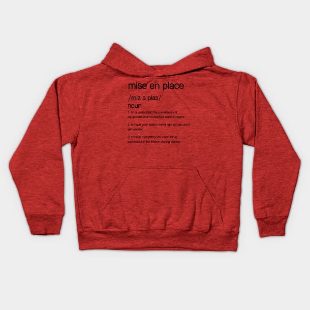 mise en place 2 Kids Hoodie by rkparker